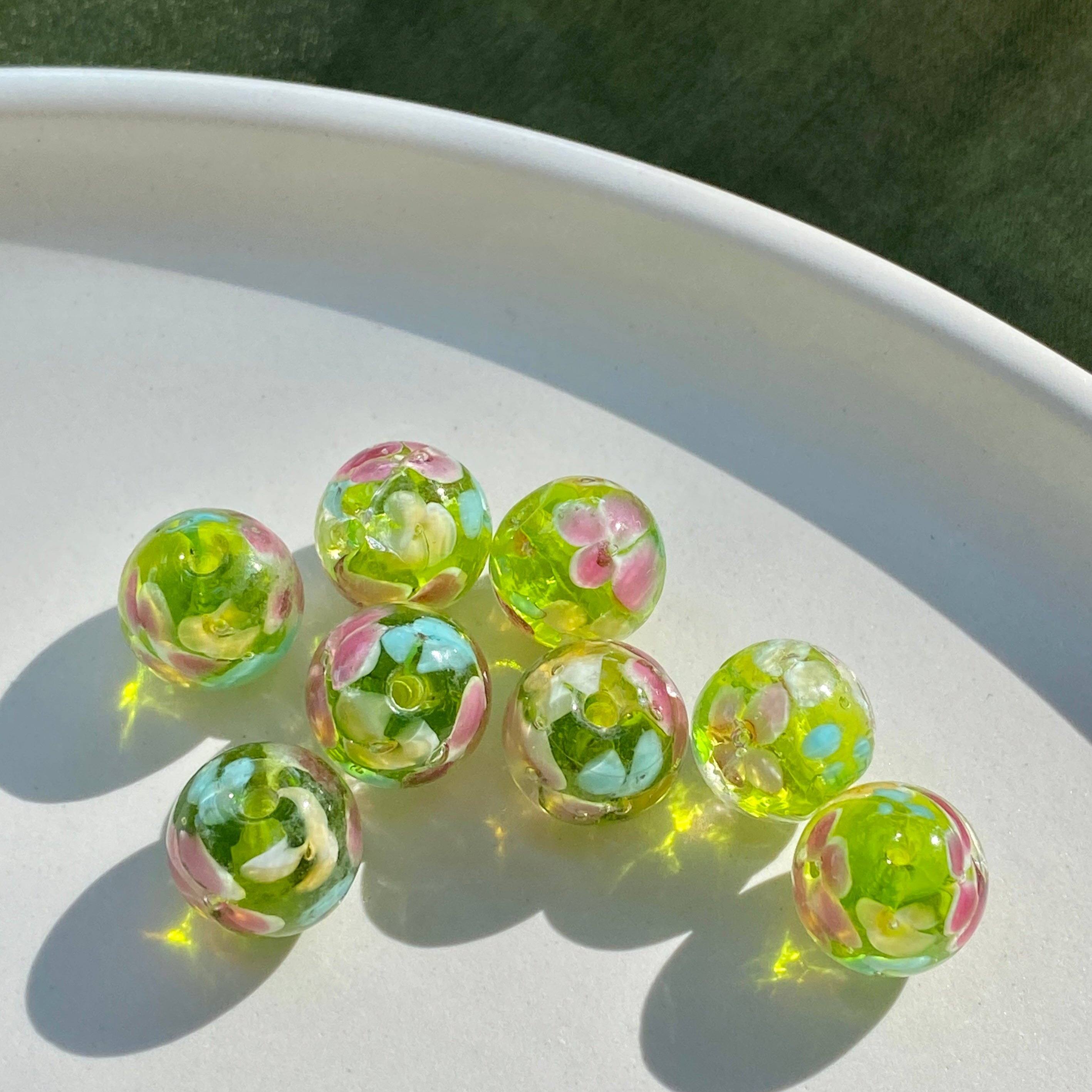 Floral Bubble Beads